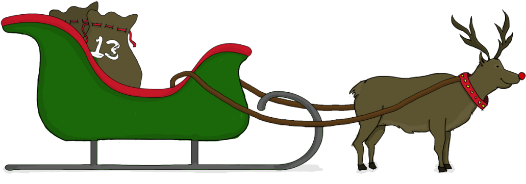 Santa Sleigh Holidays - Portable Network Graphics (1056x360)