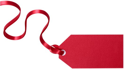 Red Gift Tag - Red (550x366)
