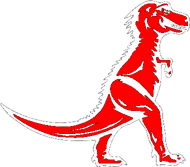 N/d - Red T Rex Logo (397x349)