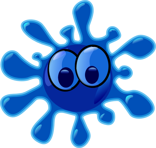 Blue Splat - Splash Clip Art (600x566)