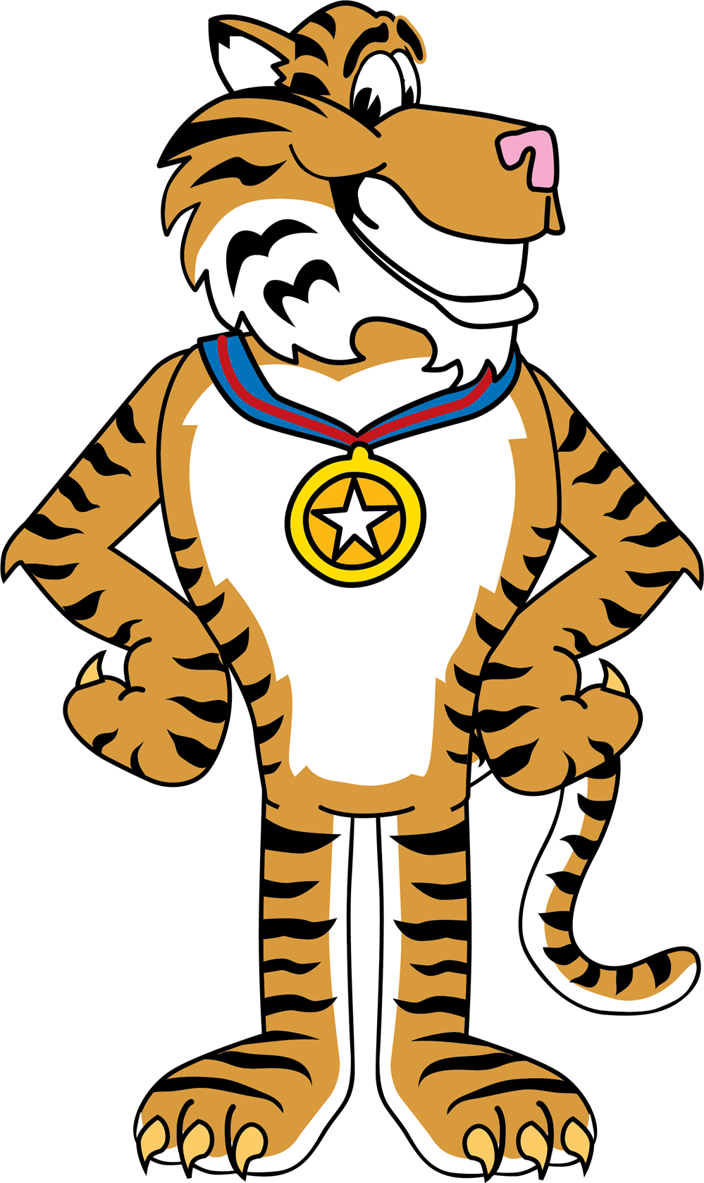 Uil - Cartoon Tiger (999x1678)