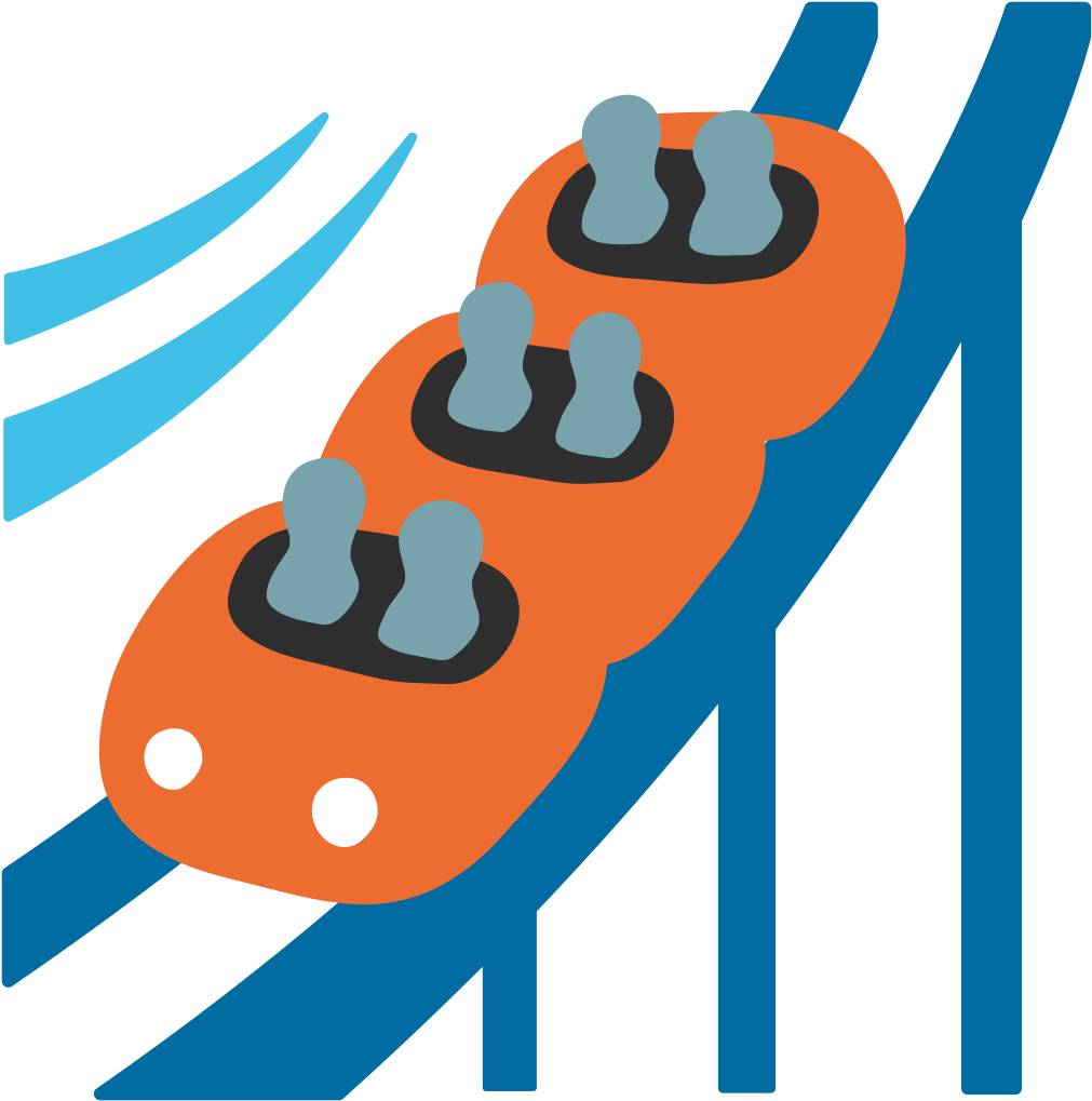 Roller Coaster Symbol - Emoji Rollercoaster (1024x1024)