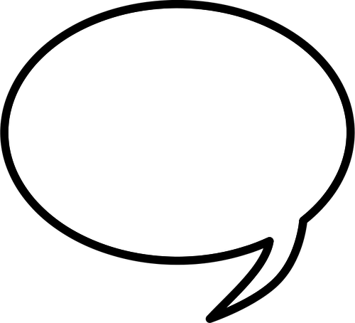 Large Comic Conversation Bubble Vector Image Public - Comic Text Cloud Png (500x454)