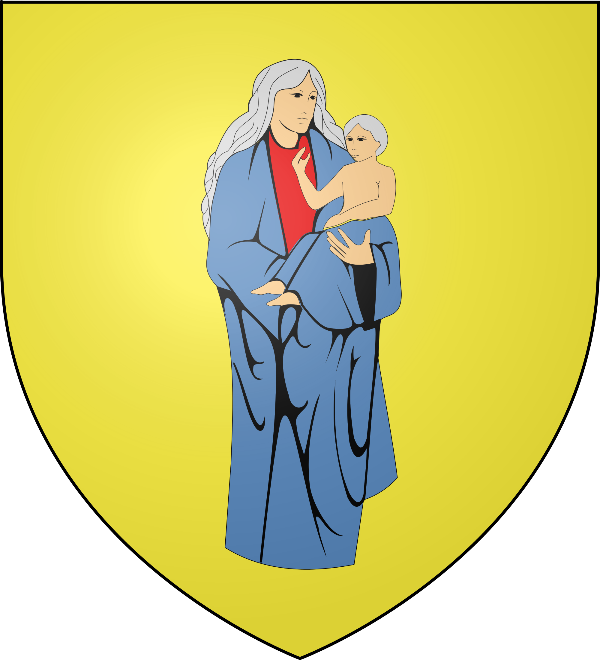 Open - Extra Virgin Mary Oval Ornament (2000x2200)