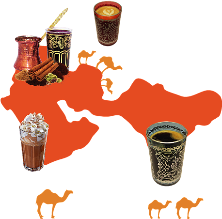Arabic Coffee - Illustration (457x458)