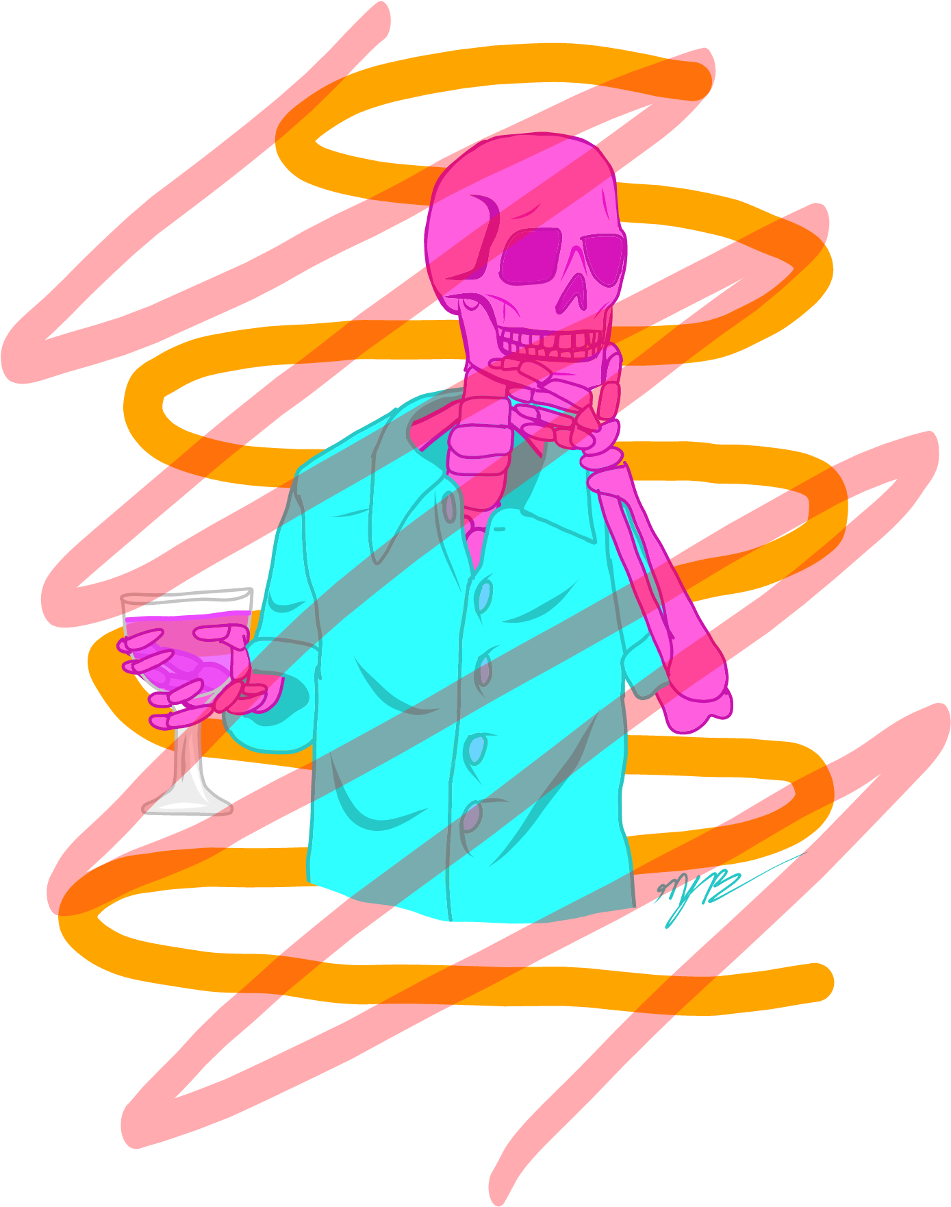 Clipart Skeleton Drinking - Clipart Skeleton Drinking (2100x2100)