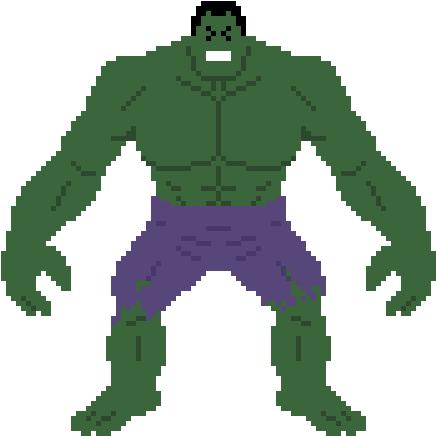 The Avengers - The Hulk - Hulk Pixels (500x500)