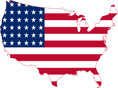 American Flag Map - American Flag Map (400x300)