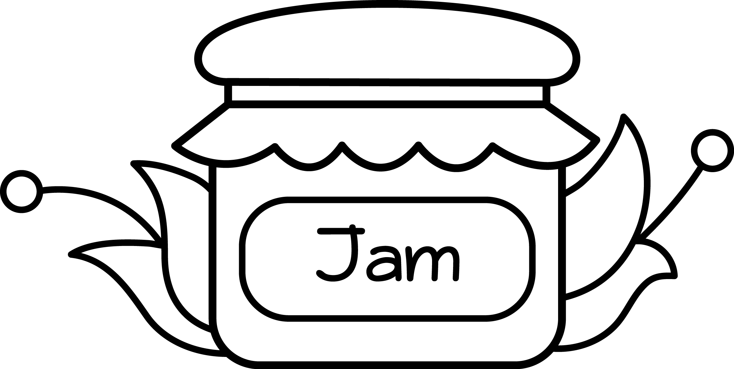 Jelly Drawing Jam Line - Jam Drawing (2370x1194)