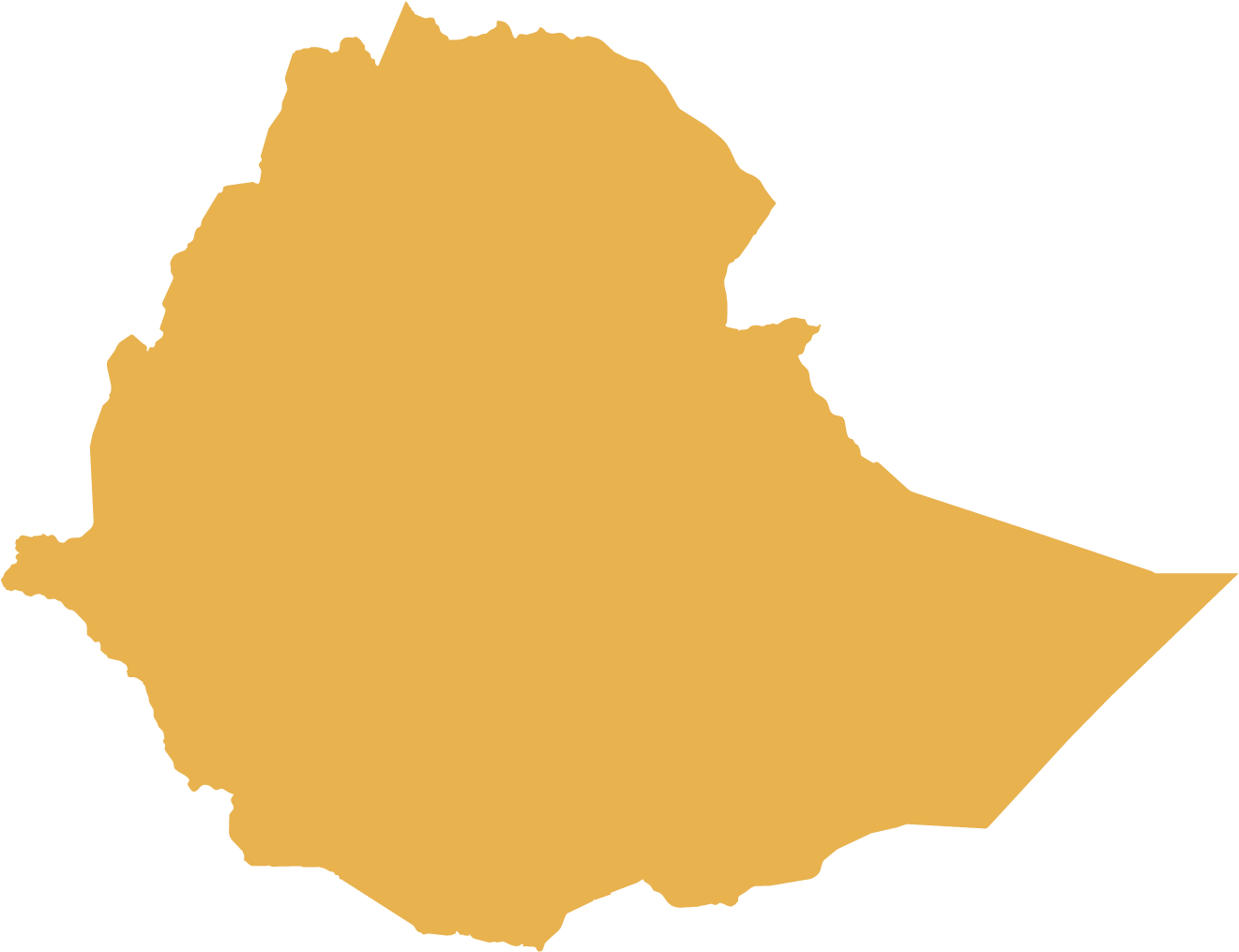 Ethiopia Map - Black Ethiopia Map (2083x2083)