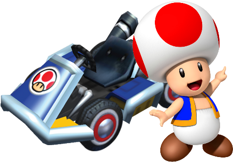 Toad Transparent Mario Kart - Mario Toad (496x380)