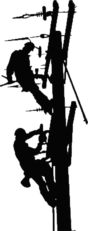 Lineman Vector - Power Lineman Logo (287x753)