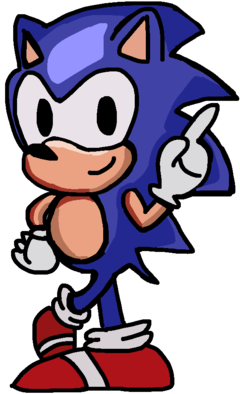 Sonic By Tadpolesodas On - Cartoon (400x437)