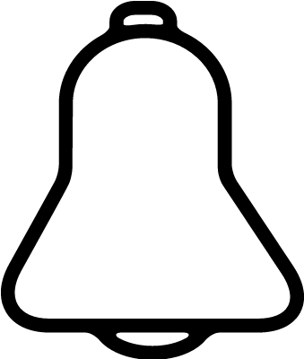 Bell Outline Interface Symbol Vector - Bell Outline Interface Symbol Vector (400x399)
