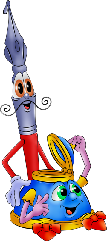 Crayons Stylos - Клипарт Прозрачный Фон Для Школы (358x800)