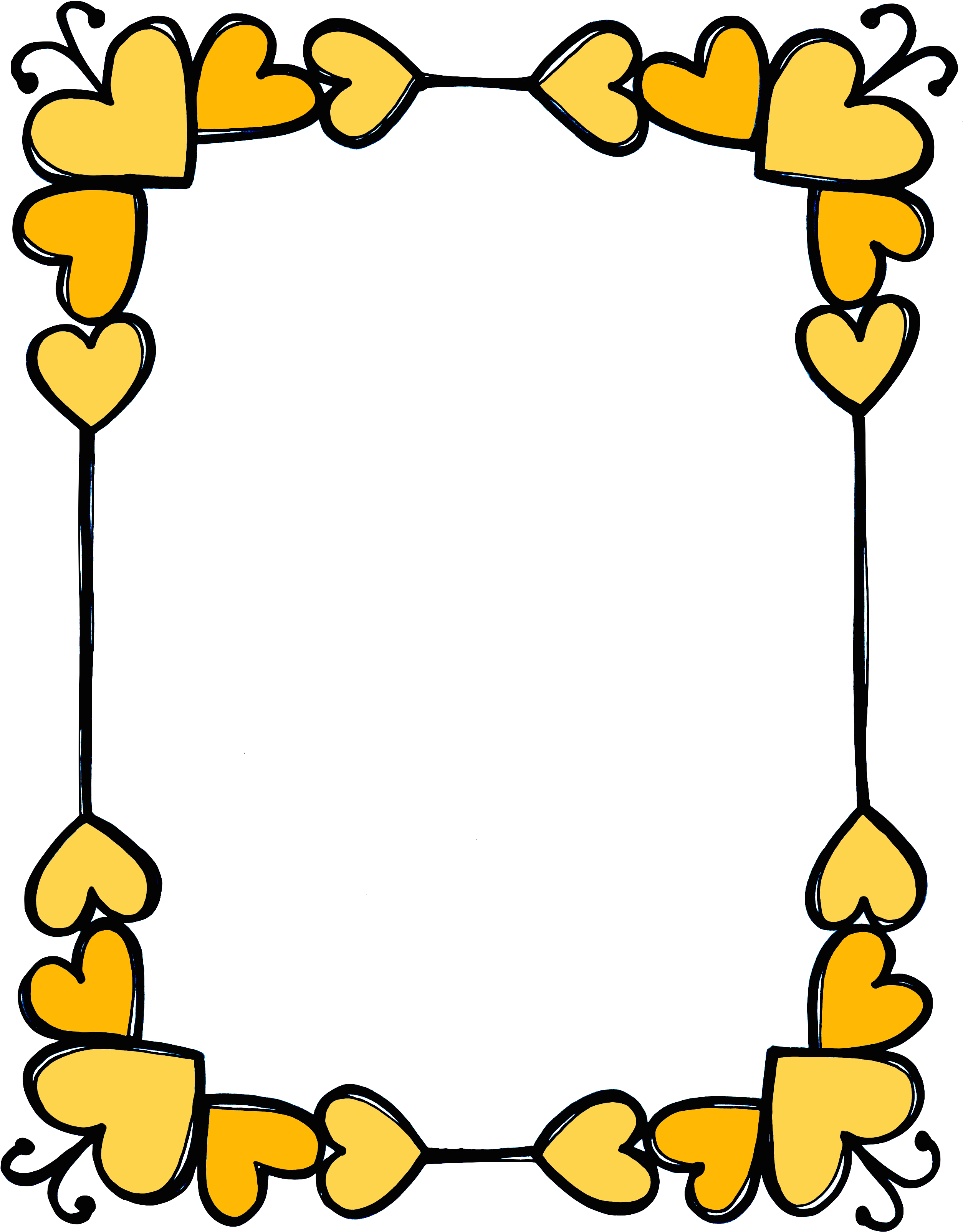 Frame Me - A4 Sheet Border Designs (2550x3300)