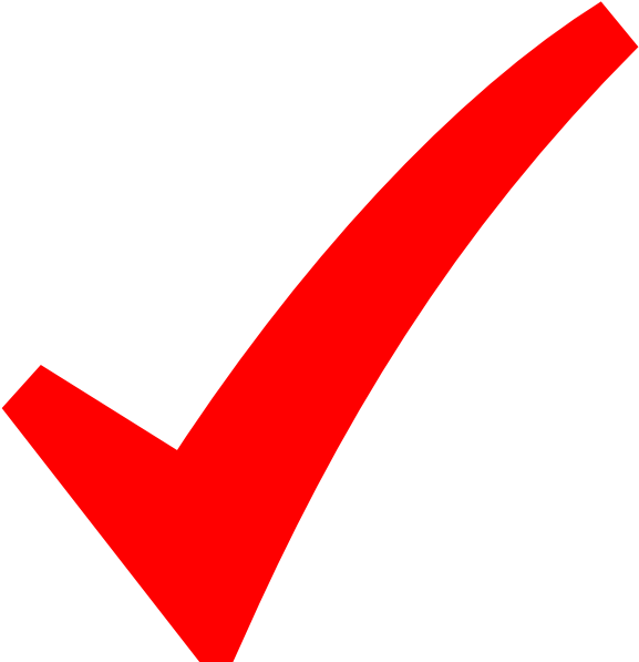 Check Mark Clip Art - Red Check Mark Vector (588x600)