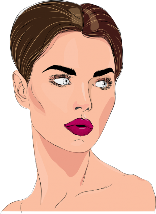 Young Lady Clip Art (500x685)