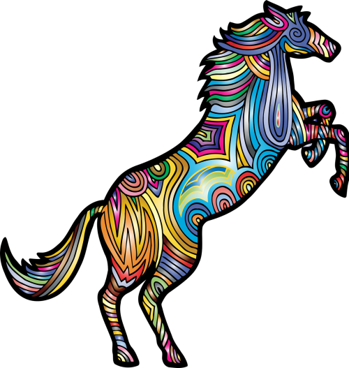 Horse Hoof Prints Clip Art (500x527)