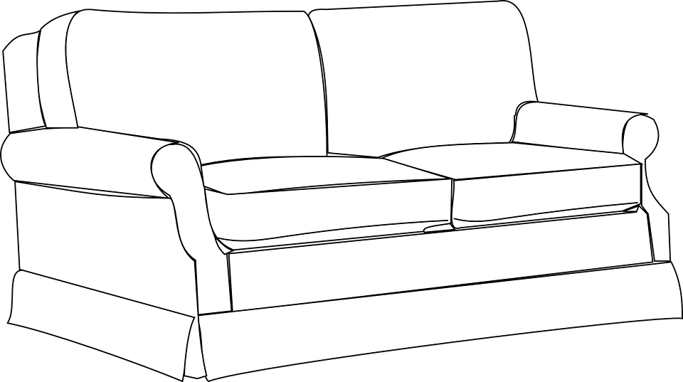 Couch Clipart Sofa Bed - Couch Clipart Sofa Bed (960x537)