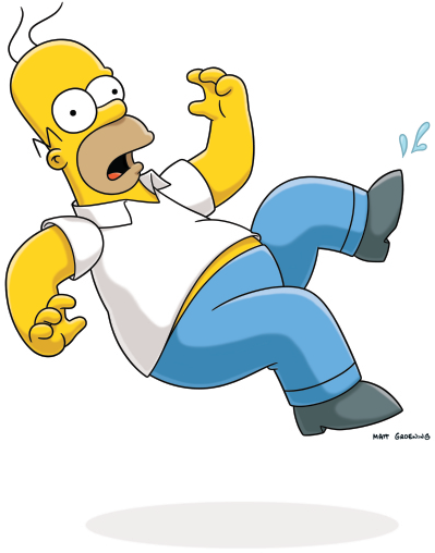 Homer Slipping - Homer Slipping (413x507)
