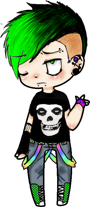 Punk Emo Boy Adoptable Closed - Punk Emo Boy Adoptable Closed (665x765)