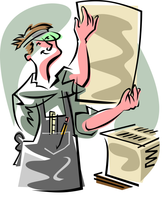Image Library Printer Operator Checks Print Proof Image - Image Library Printer Operator Checks Print Proof Image (559x700)