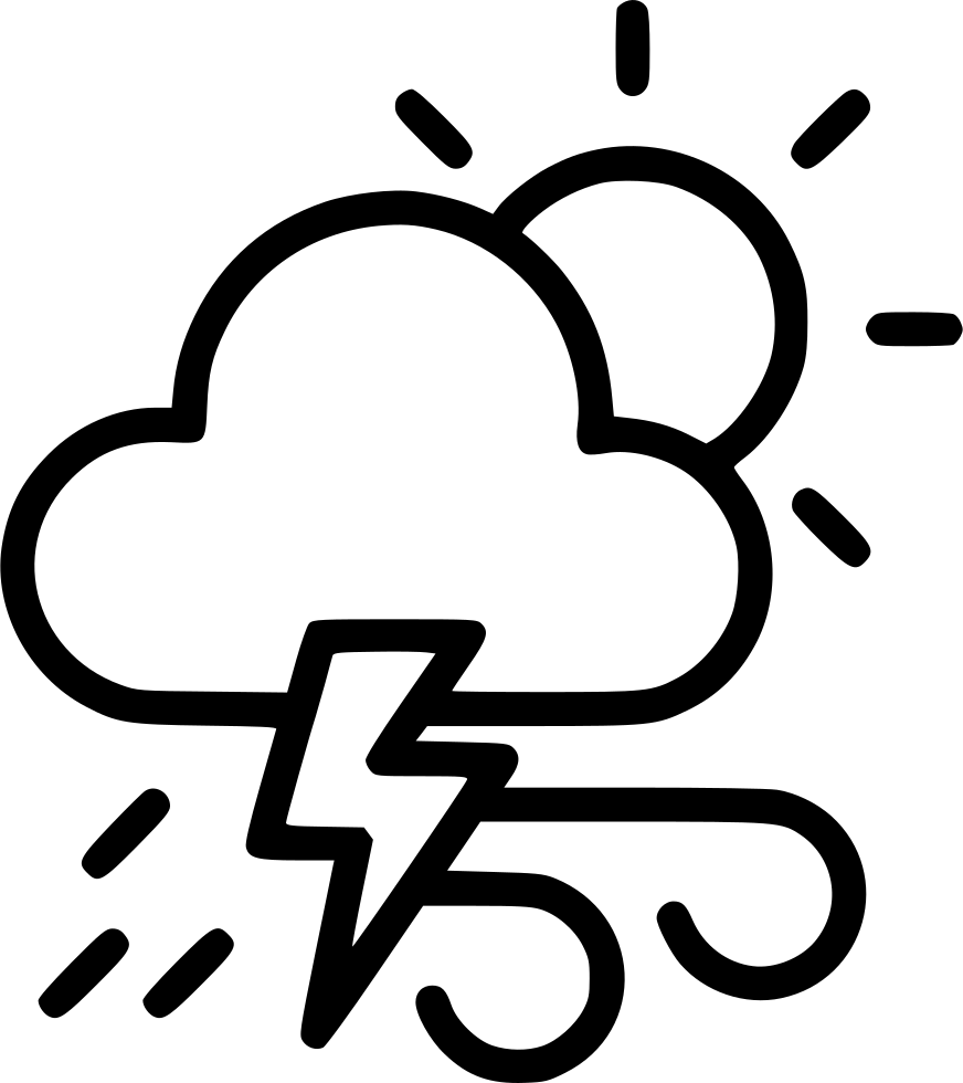 Weather Thunder Sun Wind Cloudy Lightning Comments - Weather Thunder Sun Wind Cloudy Lightning Comments (872x980)