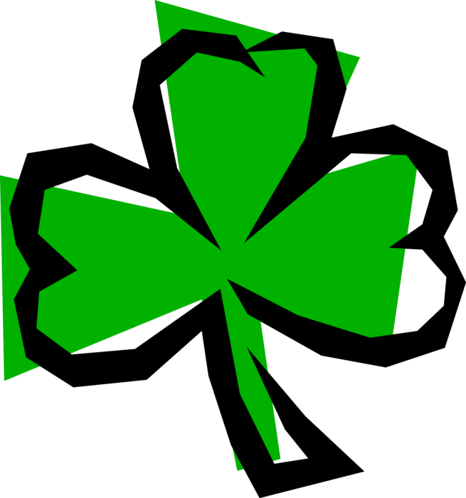 Vector Clover Irish - Vector Clover Irish (655x700)