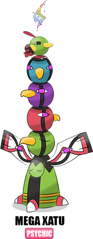 #178 Mega Xatu Flying Type, Mega Evolution, Drawing - #178 Mega Xatu Flying Type, Mega Evolution, Drawing (702x863)