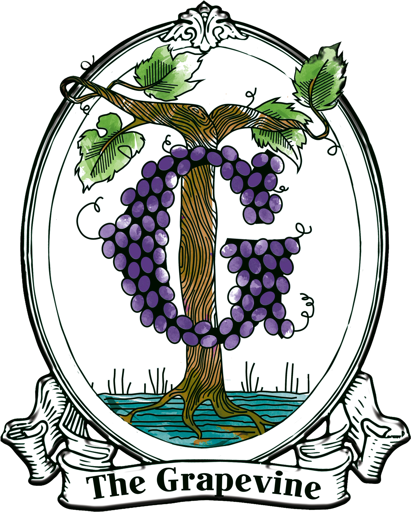 Grapevine Clipart Scroll - Grapevine Clipart Scroll (1500x1849)