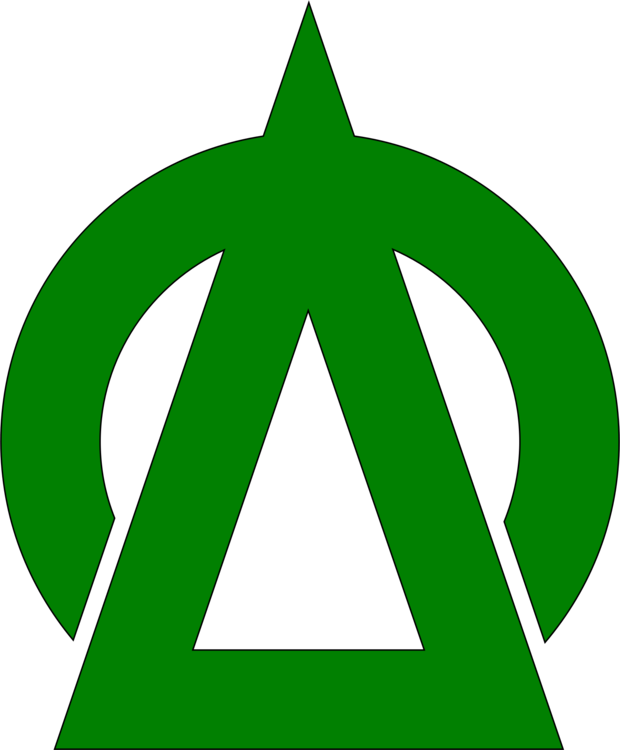 Triangle Line Green Leaf - Triangle Line Green Leaf (620x750)