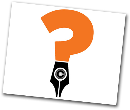 Well, I Orange Question Mark - Question Mark (455x384)