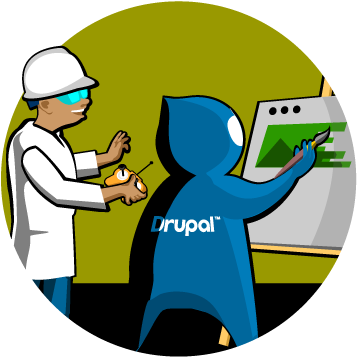 Creating A Drupal Website - Cartoon (373x373)
