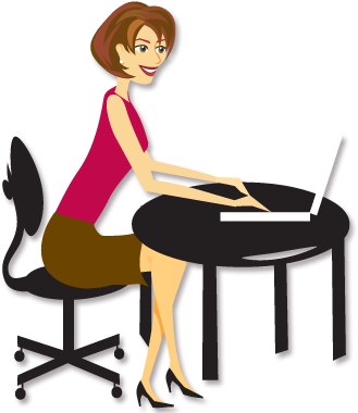 Me - Girl Web Developer Clipart (377x380)