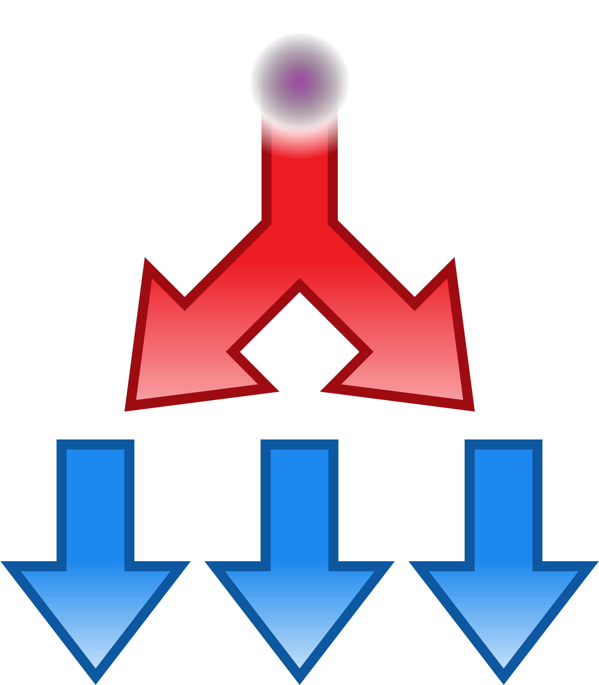 Open - Arrows Splitting Into 3 (2000x2300)
