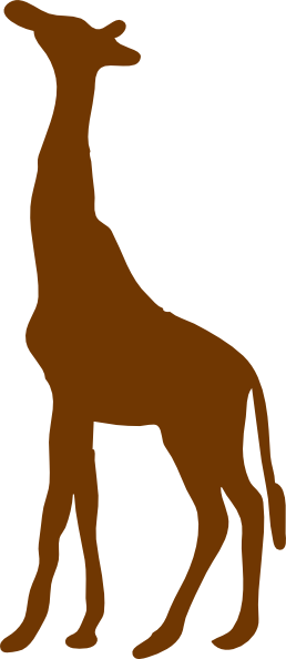 Brown Giraffe Silhouette (258x594)