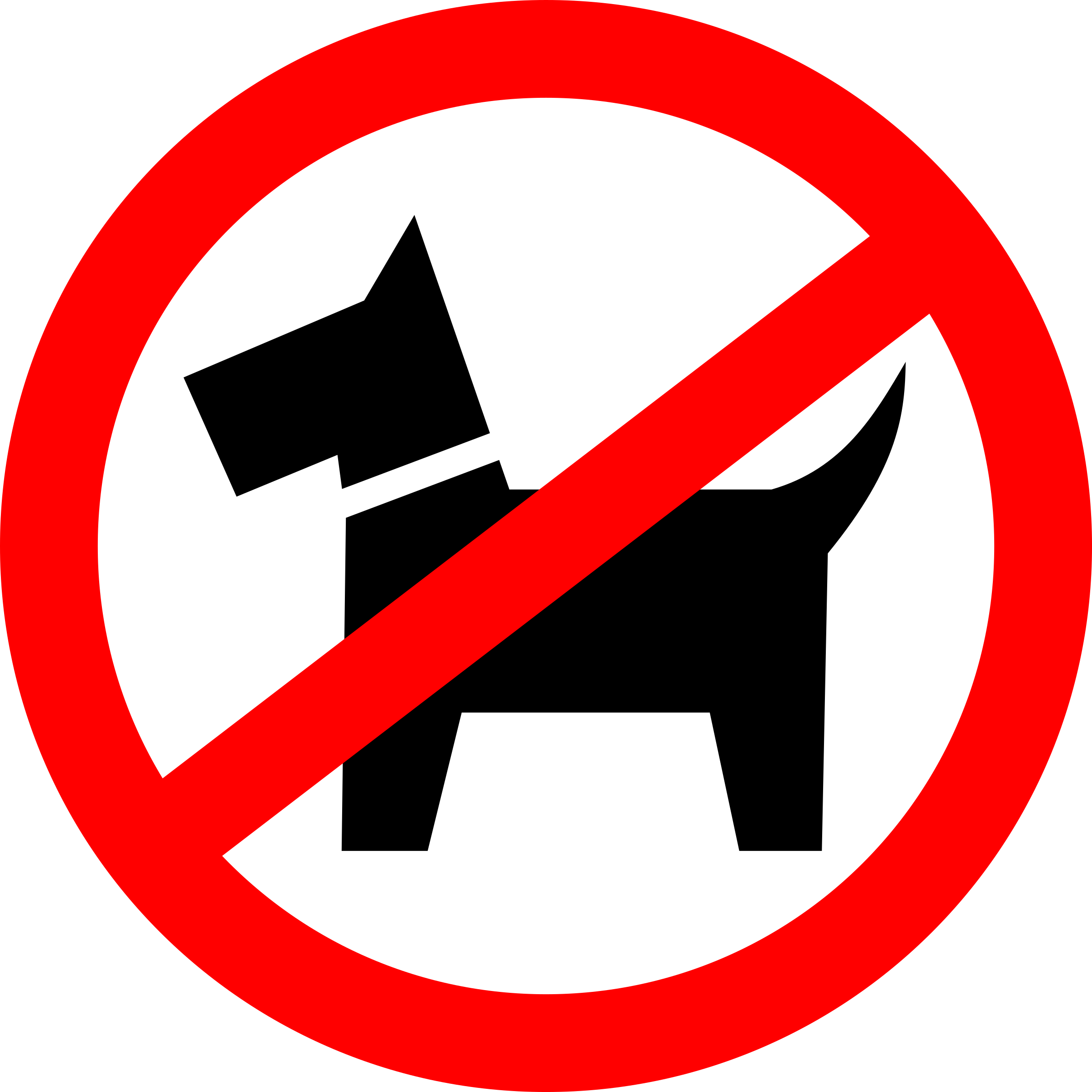 Medium Image - No Dog Clipart (2400x2400)