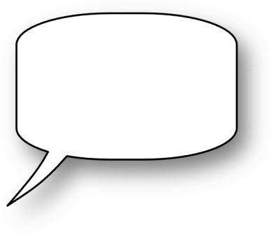 Speech Bubble Clip Art - Speech Bubble Black Background (400x348)