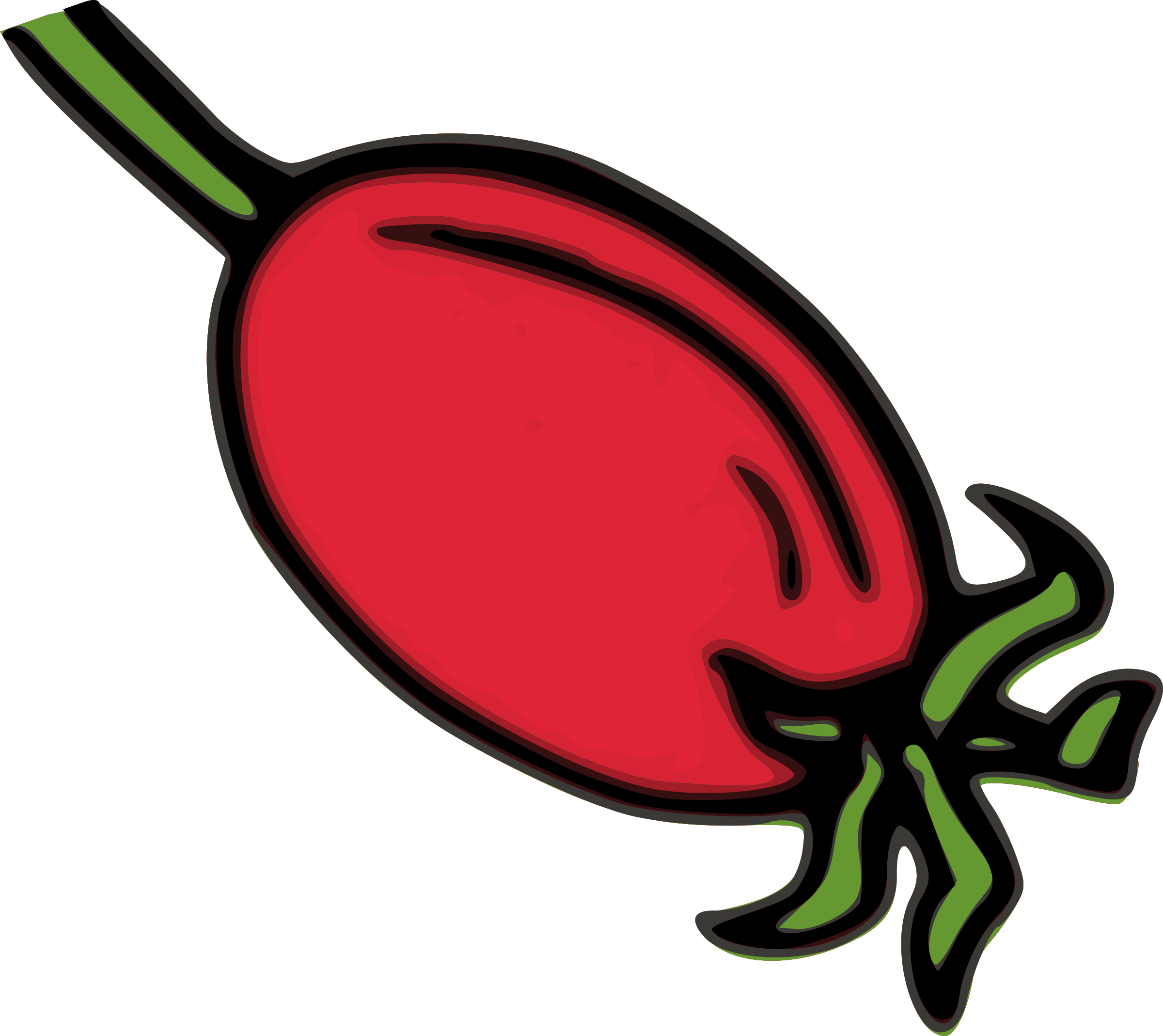 Big Image - Rose Hip Clip Art (2400x2137)