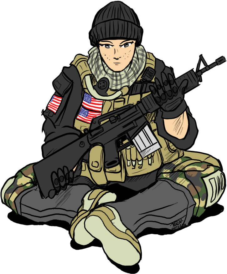 Usmc Drawing Bf4 - Usmc Drawing Bf4 (1000x1000)