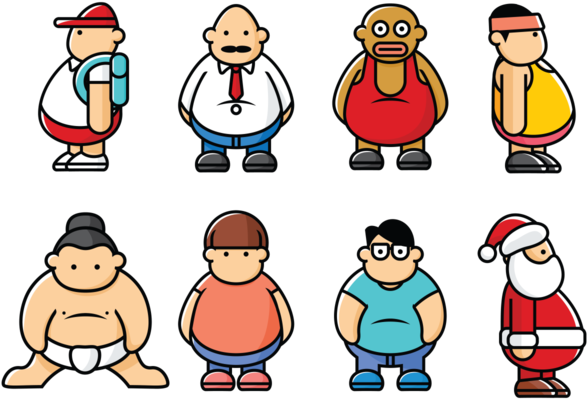 Fat Guys Vector - Fat Guys Vector (700x490)