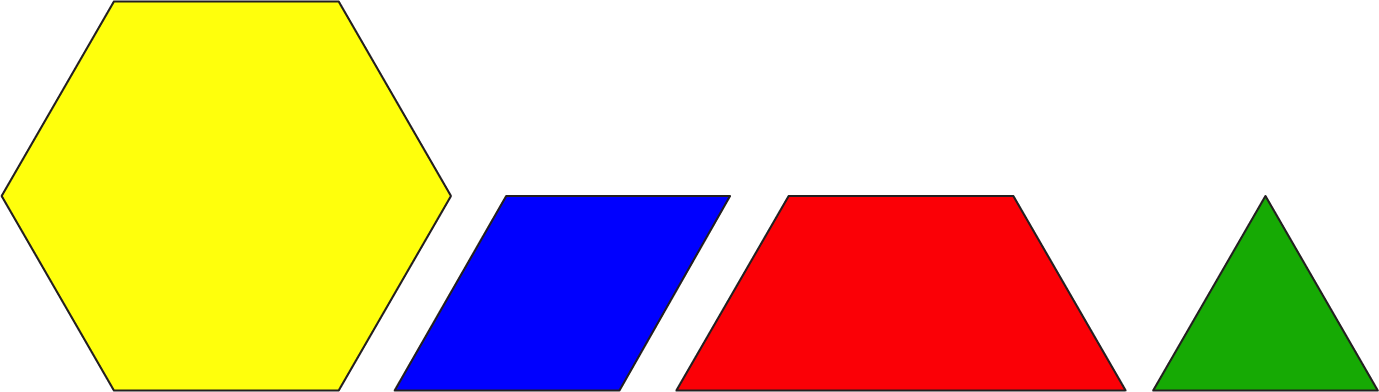 Four Pattern Blocks - Four Pattern Blocks (1379x392)