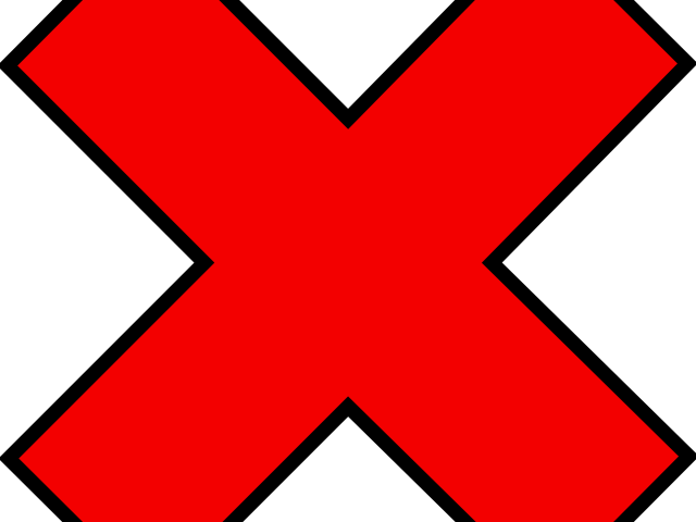 Red Cross Mark Clipart Wrong Answer - Red Cross Mark Clipart Wrong Answer (640x480)
