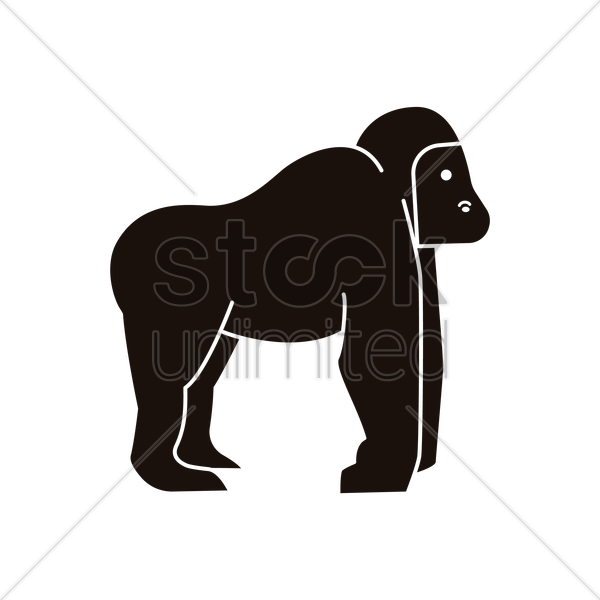 Gorilla Icon Vector Image - Gorilla Icon Vector Image (600x600)