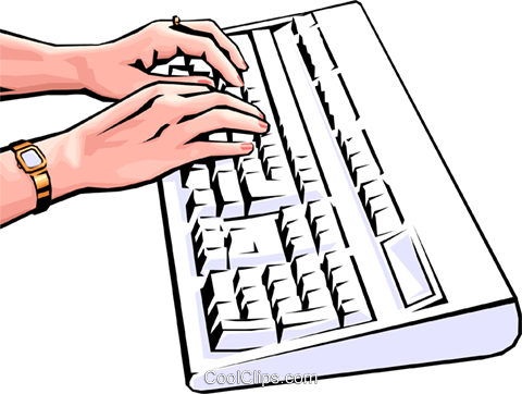 Typing Clipart - Typing Clipart (480x362)