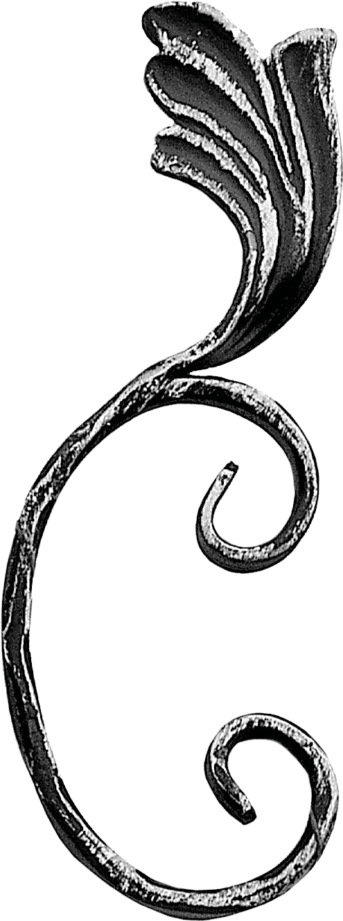 Scroll With Leaf - Scroll With Leaf (535x1345)