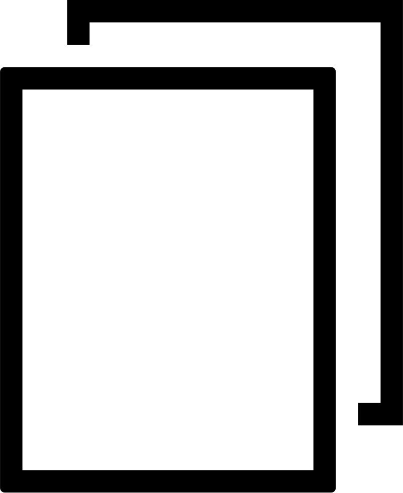 Copy Two Rectangular Paper Sheets Interface Symbol - Copy Two Rectangular Paper Sheets Interface Symbol (802x981)