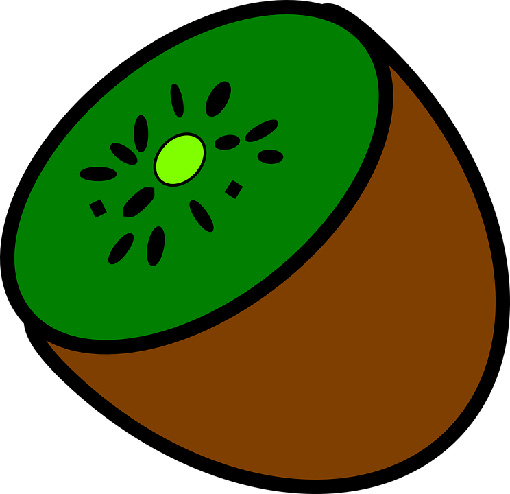 Shining Design Kiwi Clipart Half Clip Art At Clker - Clip Art Kiwi (744x720)