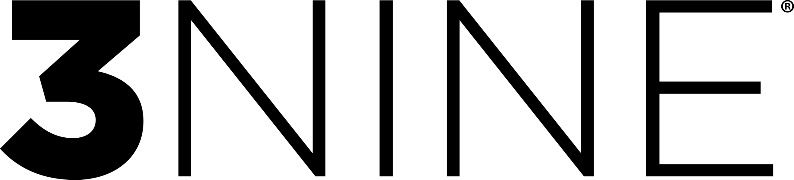 3nine Logo - Black - Logo (2635x600)